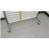 Image 3 : White Slatwall Panel System w/ Black Metal Base on Wheels 49"L x 60"H