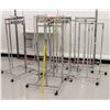 Image 1 : Qty 7 Adjustable Chrome Rolling Clothing Racks on Wheels, all approx. 55"H