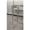 Image 2 : Qty 7 Adjustable Chrome Rolling Clothing Racks on Wheels, all approx. 55"H