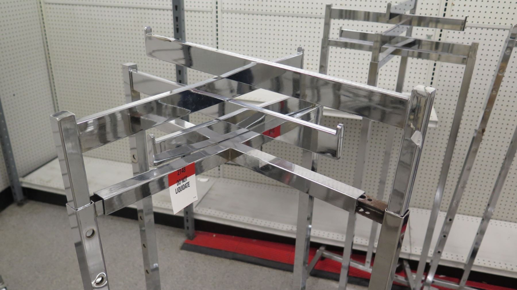 Qty 7 Adjustable Chrome Rolling Clothing Racks on Wheels, all approx. 55