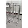 Image 8 : Qty 7 Adjustable Chrome Rolling Clothing Racks on Wheels, all approx. 55"H