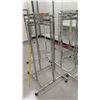 Image 9 : Qty 7 Adjustable Chrome Rolling Clothing Racks on Wheels, all approx. 55"H