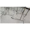Image 11 : Qty 9 Adjustable Chrome Rolling Clothing Racks on Wheels, all approx. 55"H