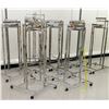 Image 1 : Qty 9 Adjustable Chrome Rolling Clothing Racks on Wheels, all approx. 55"H