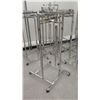 Image 2 : Qty 9 Adjustable Chrome Rolling Clothing Racks on Wheels, all approx. 55"H