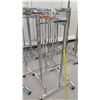 Image 9 : Qty 9 Adjustable Chrome Rolling Clothing Racks on Wheels, all approx. 55"H
