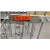 Image 10 : Qty 10 Chrome Square Clothing Racks (9 with wheels, 1 no wheels). All approx. 56"H
