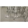 Image 5 : Qty 10 Chrome Square Clothing Racks (9 with wheels, 1 no wheels). All approx. 56"H
