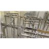 Image 9 : Qty 10 Chrome Square Clothing Racks (9 with wheels, 1 no wheels). All approx. 56"H