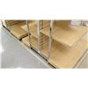 Image 11 : Qty 2 Slatwall Panel Wood & Chrome Adjustable Display Shelf Racks 50"L x 58"D x 62.5"H