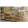 Image 3 : Qty 2 Slatwall Panel Wood & Chrome Adjustable Display Shelf Racks 50"L x 58"D x 62.5"H