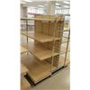 Image 4 : Qty 2 Slatwall Panel Wood & Chrome Adjustable Display Shelf Racks 50"L x 58"D x 62.5"H