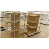 Image 9 : Qty 2 Slatwall Panel Wood & Chrome Adjustable Display Shelf Racks 50"L x 58"D x 62.5"H