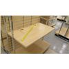 Image 3 : Qty 2 Slatwall Panel Wood & Chrome Adjustable Display Shelf Racks 50.5"L x 51"D x 62.5"H; 50.5"L x 3