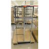 Image 6 : Qty 2 Slatwall Panel Wood & Chrome Adjustable Display Shelf Racks 50.5"L x 51"D x 62.5"H; 50.5"L x 3
