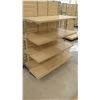 Image 4 : Slatwall Panel Wood & Chrome Adjustable Display Shelf Rack 77"L x 58"D x 62.5"H