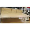 Image 8 : Slatwall Panel Wood & Chrome Adjustable Display Shelf Rack 77"L x 58"D x 62.5"H