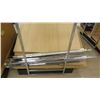 Image 7 : Qty 2 Unassembled Wood & Chrome Display Shelves