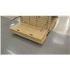Image 2 : Slatwall Panel Wood & Chrome Adjustable Display Shelf Racks 105"L x 50.5"D x 62"H