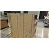 Image 3 : Slatwall Panel Wood & Chrome Adjustable Display Shelf Racks 105"L x 50.5"D x 62"H