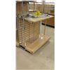 Image 7 : Slatwall Panel Wood & Chrome Adjustable Display Shelf Racks 105"L x 50.5"D x 62"H