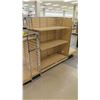 Image 9 : Slatwall Panel Wood & Chrome Adjustable Display Shelf Racks 105"L x 50.5"D x 62"H