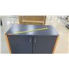 Image 2 : Blue 2 Door Cabinet w/ 2 Inside Shelves 48"L x 24"D x 42"H