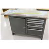 Image 1 : Metal Craftsman Work Table w/ 2 Shelves & Drawers Underneath 54"L x 20.5"D x 33.5"H