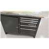 Image 3 : Metal Craftsman Work Table w/ 2 Shelves & Drawers Underneath 54"L x 20.5"D x 33.5"H