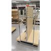 Image 2 : Slatwall Panel Wood & Chrome Adjustable Display Shelf Rack 50.5"L x 39"D x 62.5"H