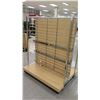 Image 3 : Slatwall Panel Wood & Chrome Adjustable Display Shelf Rack 50.5"L x 39"D x 62.5"H