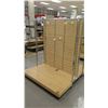 Image 4 : Slatwall Panel Wood & Chrome Adjustable Display Shelf Rack 50.5"L x 64"D x 62.5"H