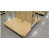 Image 5 : Slatwall Panel Wood & Chrome Adjustable Display Shelf Rack 50.5"L x 64"D x 62.5"H