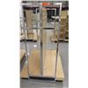 Image 2 : Slatwall Panel Wood & Chrome Adjustable Display Shelf Rack 50.5"L x 39"D x 62.5"H