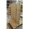 Image 3 : Slatwall Panel Wood & Chrome Adjustable Display Shelf Rack 50.5"L x 39"D x 62.5"H