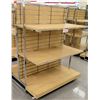 Image 1 : Slatwall Panel Wood & Chrome Adjustable Display Shelf Rack 50.5"L x 51"D x 62.5"H