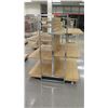 Image 2 : Slatwall Panel Wood & Chrome Adjustable Display Shelf Rack 50.5"L x 51"D x 62.5"H