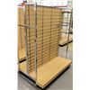 Image 1 : Slatwall Panel Wood & Chrome Adjustable Display Shelf Rack 50.5"L x 39"D x 62.5"H