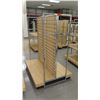 Image 2 : Slatwall Panel Wood & Chrome Adjustable Display Shelf Rack 50.5"L x 39"D x 62.5"H