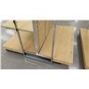 Image 2 : Slatwall Panel Wood & Chrome Adjustable Display Shelf Rack 50.5"L x 57"D x 62.5"H