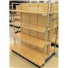 Image 1 : Slatwall Panel Wood & Chrome Adjustable Display Shelf Rack 50.5"L x 39"D x 62.5"H