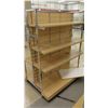 Image 3 : Slatwall Panel Wood & Chrome Adjustable Display Shelf Rack 50.5"L x 39"D x 62.5"H