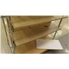 Image 4 : Slatwall Panel Wood & Chrome Adjustable Display Shelf Rack 50.5"L x 39"D x 62.5"H