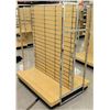 Image 1 : Slatwall Panel Wood & Chrome Adjustable Display Shelf Rack 50.5"L x 39"D x 62.5"H