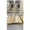 Image 2 : Slatwall Panel Wood & Chrome Adjustable Display Shelf Rack 50.5"L x 51"D x 62.5"H