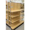 Image 1 : Slatwall Panel Wood & Chrome Adjustable Display Shelf Rack 50.5"L x 39"D x 62.5"H