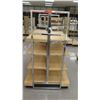 Image 2 : Slatwall Panel Wood & Chrome Adjustable Display Shelf Rack 50.5"L x 39"D x 62.5"H