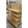 Image 3 : Slatwall Panel Wood & Chrome Adjustable Display Shelf Rack 50.5"L x 39"D x 62.5"H