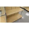 Image 4 : Slatwall Panel Wood & Chrome Adjustable Display Shelf Rack 71"L x 38.5"D x 62.5"H