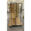 Image 5 : Slatwall Panel Wood & Chrome Adjustable Display Shelf Rack 71"L x 38.5"D x 62.5"H